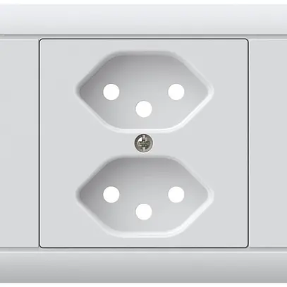 Kit frontal INC kallysto pour prise INC 2×type 13 cadre enfichable blanc 