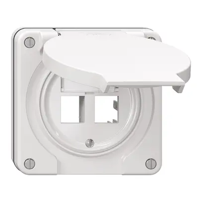 Kit de montage NUP Feller freenet, pour sortie droite, double, blanc 