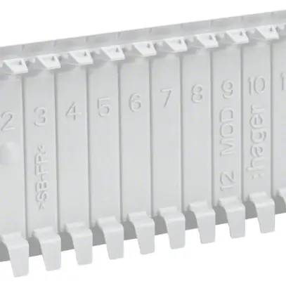 Striscia di copertura Hager vector 6 moduli 110×54mm grigio 