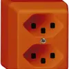 Presa AP basico 2×tipo 23 arancione 