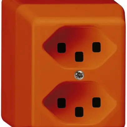Presa AP basico 2×tipo 23 arancione 