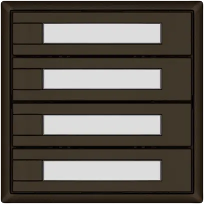 Poussoir KNX RGB EDIZIO.liv SNAPFIX® capteur temp.s.LED étiqu.4× comm.1T br 