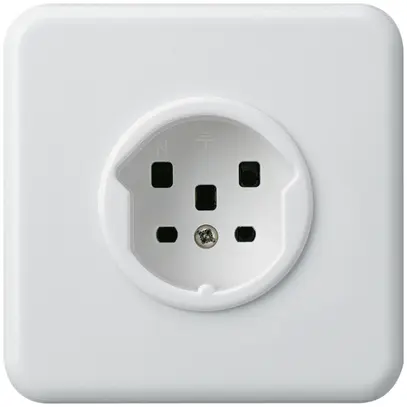 Prise ENC HA basico type 25 avec bornes enfichables blanc 