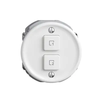 Comando per pulsante scena 2 scene vert./2T Sdue Wiser bianco 