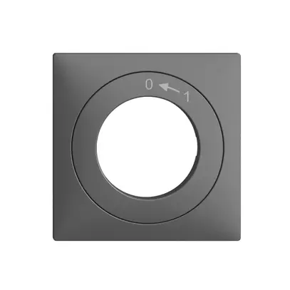 Kit frontale EDIZIOdue 0<-1 grigio scuro 60×60mm per pulsante girevole 