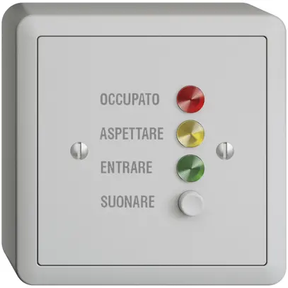 Station de porte AP EDIZIOdue pour signaux d'appel, gris clair, italien 
