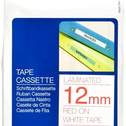 Cassette ruban Brother TZe-232 12mm×8m, blanc/rouge 