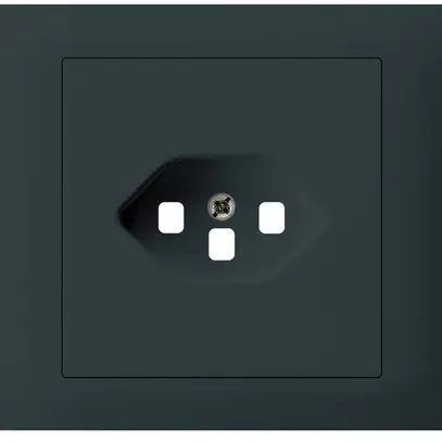 Kit frontale INS Hager kallysto per presa G3 1×tipo 23 telaio a innesto nero 