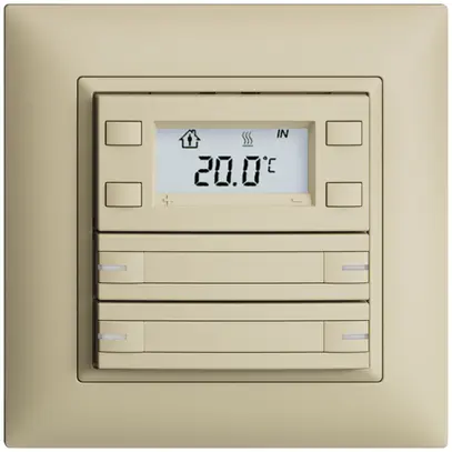 Pulsante RTH INC KNX 4×EDIZIOdue FMI vanille, con carta+LED RGB 