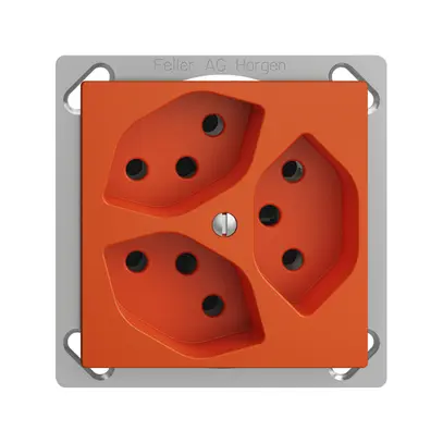 Prise INC EDIZIOdue 3×T13 orange 