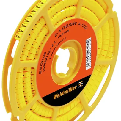 Marqueur de conducteur Weidmüller CLI C CD p.Ø4…10mm 4×7mm impression: S, jaune 