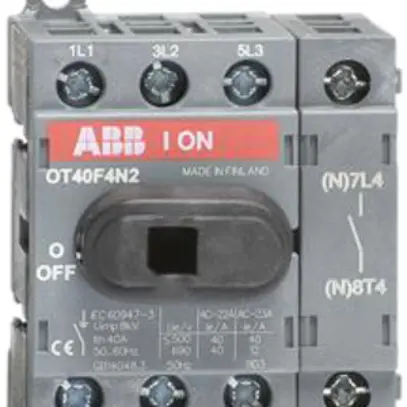 Interrupteur de charge ABB 40A/400V 4L, AC22A, 4.pole à droite gris clair 