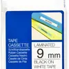 Schriftbandkassette Brother TZe-221 9mm×8m, weiss/schwarz 