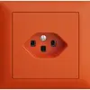 Prise INC EDIZIOdue T23 16A orange, avec bornes enf. 