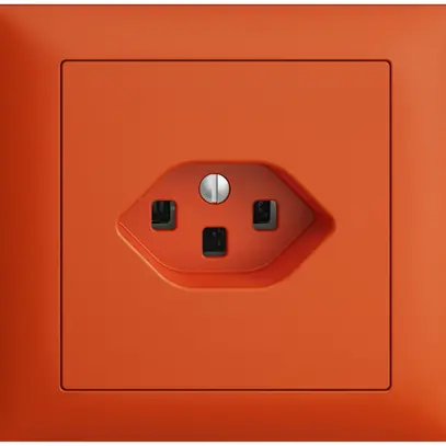 Prise INC EDIZIOdue T23 16A orange, avec bornes enf. 