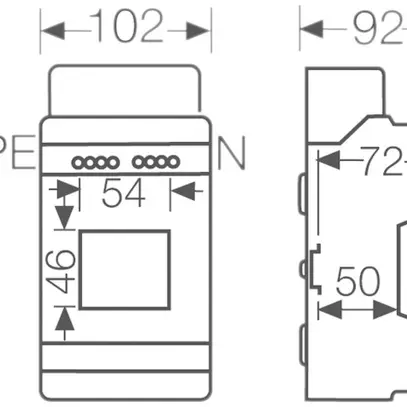 Distributore Hensel KV1503 1fila grigio chiaro 