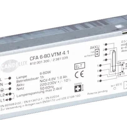 Élément de secours pour lf 4-broches, 6…80W, T5/T8, autotest 