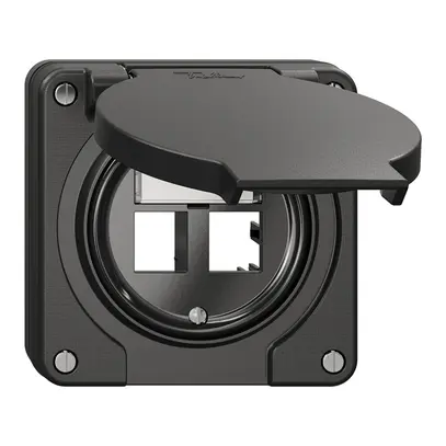 Kit de montage NUP Feller freenet, pour sortie droite, double, noir 