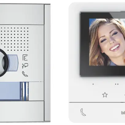 Kit citofono porta video 1-fam Bticino, 2 fili, SFERAnew / CLASSE 100 