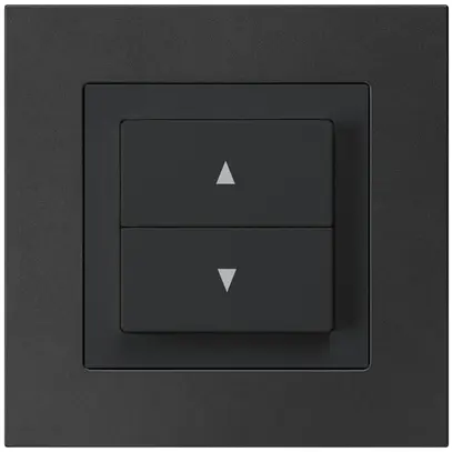 UP-Storenschalter kallysto.pro schwarz mit 2 Funktionstasten Steckklemme 