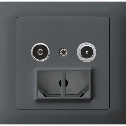 Presa multimedia INS kallysto R-TV mont.T, 19dB, 2GHz antracite 