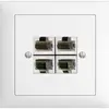 Prise INC 4×RJ45/s 4P sép.EDIZIOdue blanc ITplus 