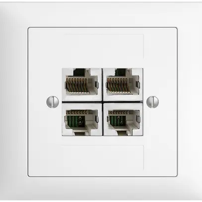 Prise INC 4×RJ45/s 4P sép.EDIZIOdue blanc ITplus 