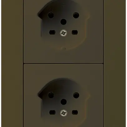 UP-Kombi 2×1 HA kallysto.trend 2×Typ 15 mit Steckklemmen braun 