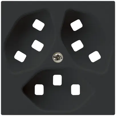 Plaque frontale pour prise Hager kallysto 3×T23 H noir 