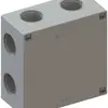 AP-Abzweigdose AGRO IP65, leer, grau, 105×105×50mm, ohne Klemmen 