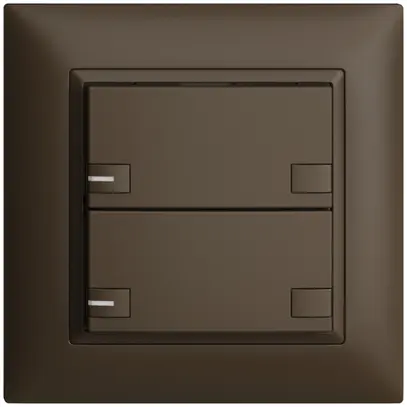 Pulsante INC KNX 2×EDIZIOdue colore coffee RGB con LED 