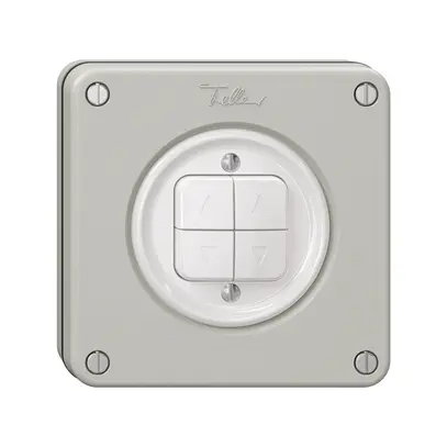 Interruttore per tapparelle NUPU NEVO, 2-canale, profondità 18 mm, 87×87 mm, grc 