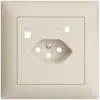 Frontset EDIZIOdue zu FI-Steckdose FMI, T13, crema 