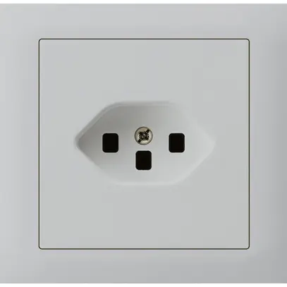 Prise INC kallysto T23 montage T avec boîte INC G3 cadre enfichable gris clair 