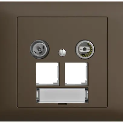 Prise multimédia INC EDIZIOdue BKE EASYNET 4dB, p.2×RJ45 S-One, coffee 