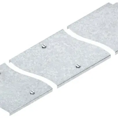 Couvercle Niedax p.canniveau de câbles.400×3000mm, t=0.75mm a.fermeture ac zing 