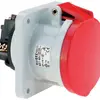 Presa INS CEE Bals 5P 63A 400V 6h rosso IP44 nich.QC dirit. 