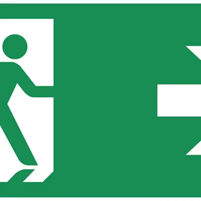 Pittogramma Lumatec A2/1 200.26, freccia verso destra, da incollare 