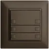Poussoir ENC KNX 3× EDIZIOdue coffee RGB sans LED 