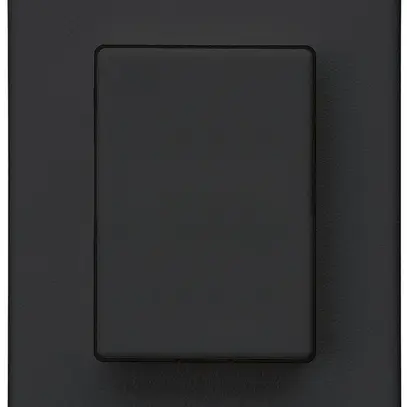 Poussoir INC Hager FLF 10A/250V 0/1L noir 