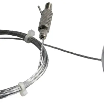 Câble en acier DOTLUX 2m avec accessoires pour montage au plafond 