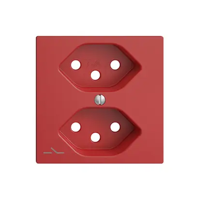 Plaque frontale 2×T13S EDIZIOdue berry avec shutter 