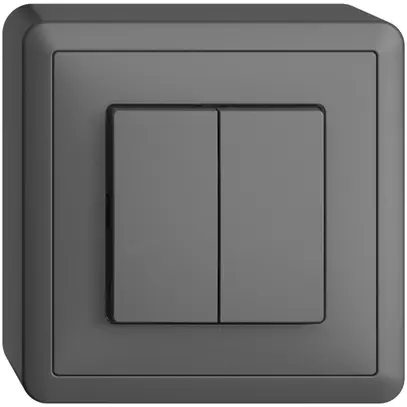 Interrupteur AP EDIZIOdue 1/3+3/1P gris foncé 