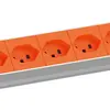 Steckdosenleiste 19" BACHMANN 8×T23 3m 1HE orange 