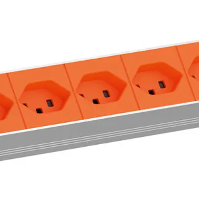 Presa multipla 19" BACHMANN 8×T23 3m 1UA arancione 