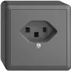 Presa AP EDIZIOdue T23 16A grigio scuro, morsetti a vite 
