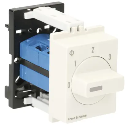 REG-Drehschalter K&N, 10A/440V 5/1L, Griff hgu, "0-1-2-3" 