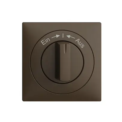 Kit frontale EDIZIOdue Ein->I<-Aus coffee 60×60mm per pulsante girevole 