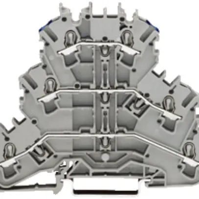 Morsetto 3 piani WAGO TopJob-S 2.5mm² L/L/N grigio serie 2002 