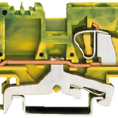 Morsetto WAGO 3L 6mm² verde/giallo 